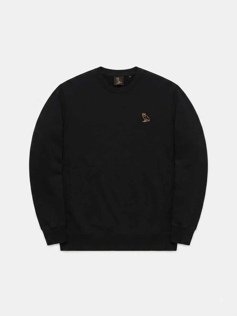 October’s Very Own OVO Gold Owl Embroidered Crewneck Sweatshirt Black Size M